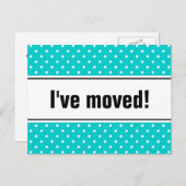 Nieuwe home moving briefkaarten | turquoise polaro (Voorkant / Achterkant)