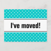 Nieuwe home moving briefkaarten | turquoise polaro (Voorkant)