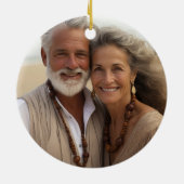 Nieuwe Home Napels Pier Florida Sunset Foto Keramisch Ornament (Achterkant)