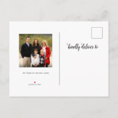 Nieuwe Home Oude Rode Vrachtwagen We hebben kerstf Aankondigingskaart (Achterkant)