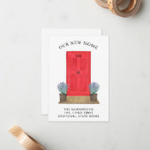 Nieuwe Home Rode Deur Bewegende Aankondiging Mini (Voorkant / Achterkant in situ)