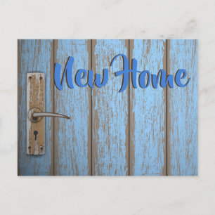 Nieuwe Home rustieke deur Aankondigingskaart