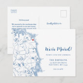 Nieuwe Home Scituate Massachusetts Bewegen Aankondigingskaart (Voorkant / Achterkant)