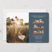 Nieuwe Home Shelves Navy Bewegende Aankondigingsfo Feestdagenkaart (Voorkant)