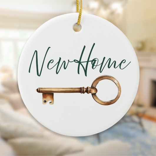 Nieuwe Home Sleutel Eenvoudig Gepersonaliseerd Keramisch Ornament