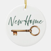 Nieuwe Home Sleutel Eenvoudig Gepersonaliseerd Keramisch Ornament (Voorkant)