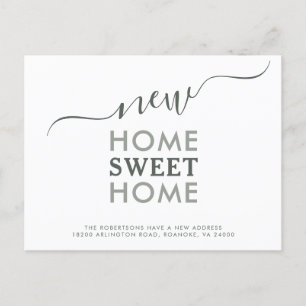 Nieuwe Home Sweet Home Modern Typografie Moving An Aankondigingskaart