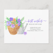 Nieuwe Home Tuin Bloemplanter Bewegende aankondigi Briefkaart (Voorkant)