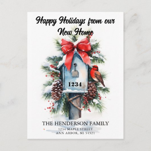 Nieuwe Home Vakantie Bewegende aankondiging (Voorkant)