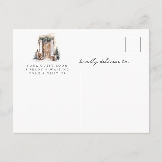 Nieuwe Home Voordeur Bewegen Aankondigingskaart (Achterkant)