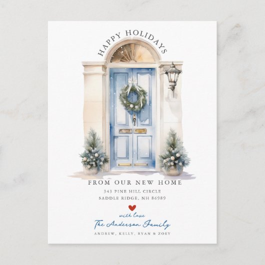 Nieuwe Home Voordeur Bewegen Aankondigingskaart (Voorkant)