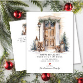 Nieuwe Home Voordeur Bewegen Aankondigingskaart