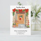 Nieuwe Home Voordeur Kerst Bewegende aankondiging (Staand voorkant)