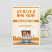 Nieuwe Home Vrachtwagen en Sinaasappel Cityscape B Aankondiging (Staand voorkant)