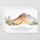 Nieuwe Home Waterverf Bergen Cactus Beweging Aankondiging (Voorkant)