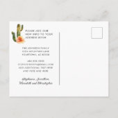 Nieuwe Home Waterverf Bergen Cactus Beweging Aankondigingskaart (Achterkant)