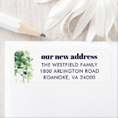 Nieuwe Home Waterverf Trees die het Adres van de T Etiket (Insitu)