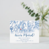 Nieuwe Home Westport Maine Kaart Verhuisaankondigi (Staand voorkant)