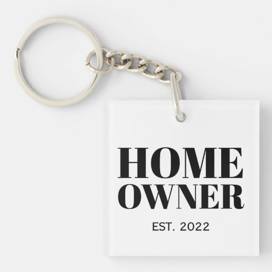 Nieuwe Homeowner Realtor Sleutelhanger (Voorkant)