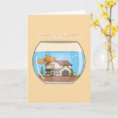 Nieuwe homevis Bowl Gefeliciteerd Kaart (Gele Bloem)