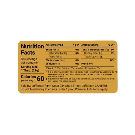 Nieuwe honingvoeding op basis van tafelhoning Ambe Etiket (Voorkant)