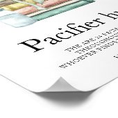 Nieuwe hoofdstuk baby shower - Fopspenen jacht spe Poster (Hoek)