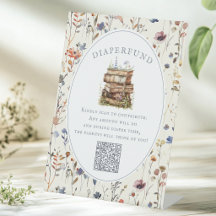 Nieuwe hoofdstuk baby shower wildflower luiersfond