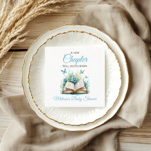 Nieuwe Hoofdstuk Begin Blauwe Jongen Brunch Boek B Servet