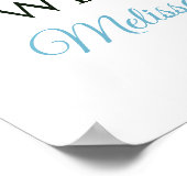 Nieuwe Hoofdstuk Blauwe Brunch Boek Baby Shower We Poster (Hoek)