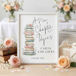 Nieuwe Hoofdstuk Boeken Kaarten Cadeaus Bruiloft Poster