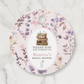 Nieuwe hoofdstuk bruids douche waterverf, wilde bl bedankjes labels (Voorkant)