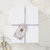 Nieuwe hoofdstuk bruidsdouche waterverf, wilde blo cadeaulabel (Met Touw)