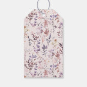 Nieuwe hoofdstuk bruidsdouche waterverf, wilde blo cadeaulabel (Achterkant)