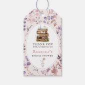 Nieuwe hoofdstuk bruidsshower waterverf, wilde blo cadeaulabel (Voorkant)