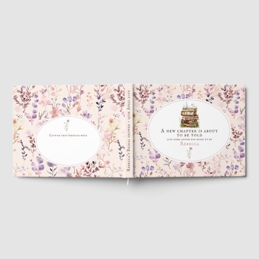 Nieuwe hoofdstuk bruidssluier waterverf, wilde blo gastenboek (Volledig)