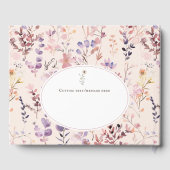 Nieuwe hoofdstuk bruidssluier waterverf, wilde blo gastenboek (Achterkant)