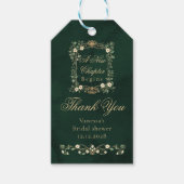 Nieuwe Hoofdstuk Fantasy Emerald Bruidsdouche Cadeaulabel (Voorkant)