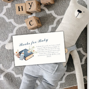 nieuwe hoofdstuk flessenboeken voor Baby shower Informatiekaartje