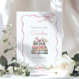 Nieuwe Hoofdstuk Roze lint Hoeveel Candies Poster
