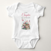 Nieuwe hoofdstuk Roze Rozen Verhaalboek Boek Baby Romper (Voorkant)
