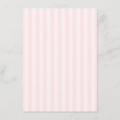 Nieuwe Hoofdstuk Roze Strik Strepen Baby Shower Informatiekaartje (Achterkant)