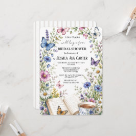Nieuwe Hoofdstuk Thee Vlinders Boek Bruidscadeau  Kaart