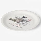 Nieuwe Hoofdstuk Theeset Roze Boek Bruidsdouche Papieren Bordje (Gekanteld)