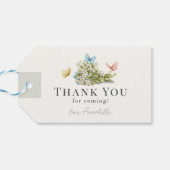 Nieuwe Hoofdstuk Theeset Vlinders Boek Bruidsdiner Cadeaulabel (Achterkant Horizontaal)