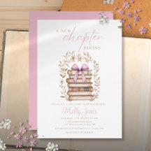 Nieuwe hoofdstuk-verhaalboek roze lint babyshower