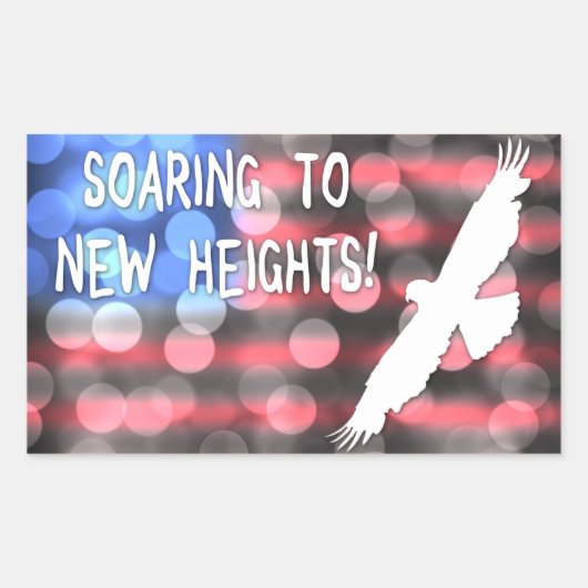 nieuwe hoogten rechthoekige sticker (Voorkant)