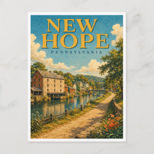 Nieuwe Hoop Pennsylvania Kanaal Towpath GeoSaga Briefkaart