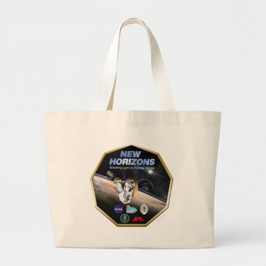 Nieuwe Horizons missie naar Pluto! Grote Tote Bag (Voorkant)