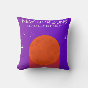 Nieuwe Horizons Pluto Grand Flypast-ruimtekunst. Kussen