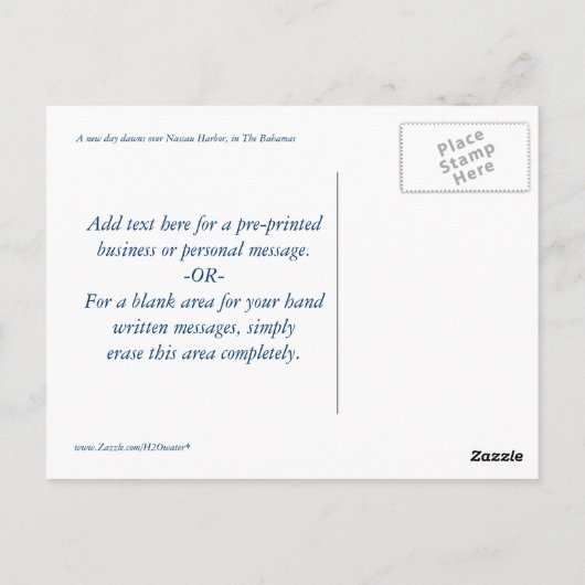 Nieuwe Horizontale Dag Briefkaart (Achterkant)